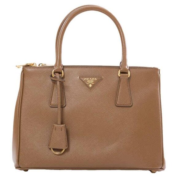 Prada Saffiano Lux Galleria Cannella Leather Ladies Medium Tote 1BA786 NZV F0401 - Picture 1 of 4
